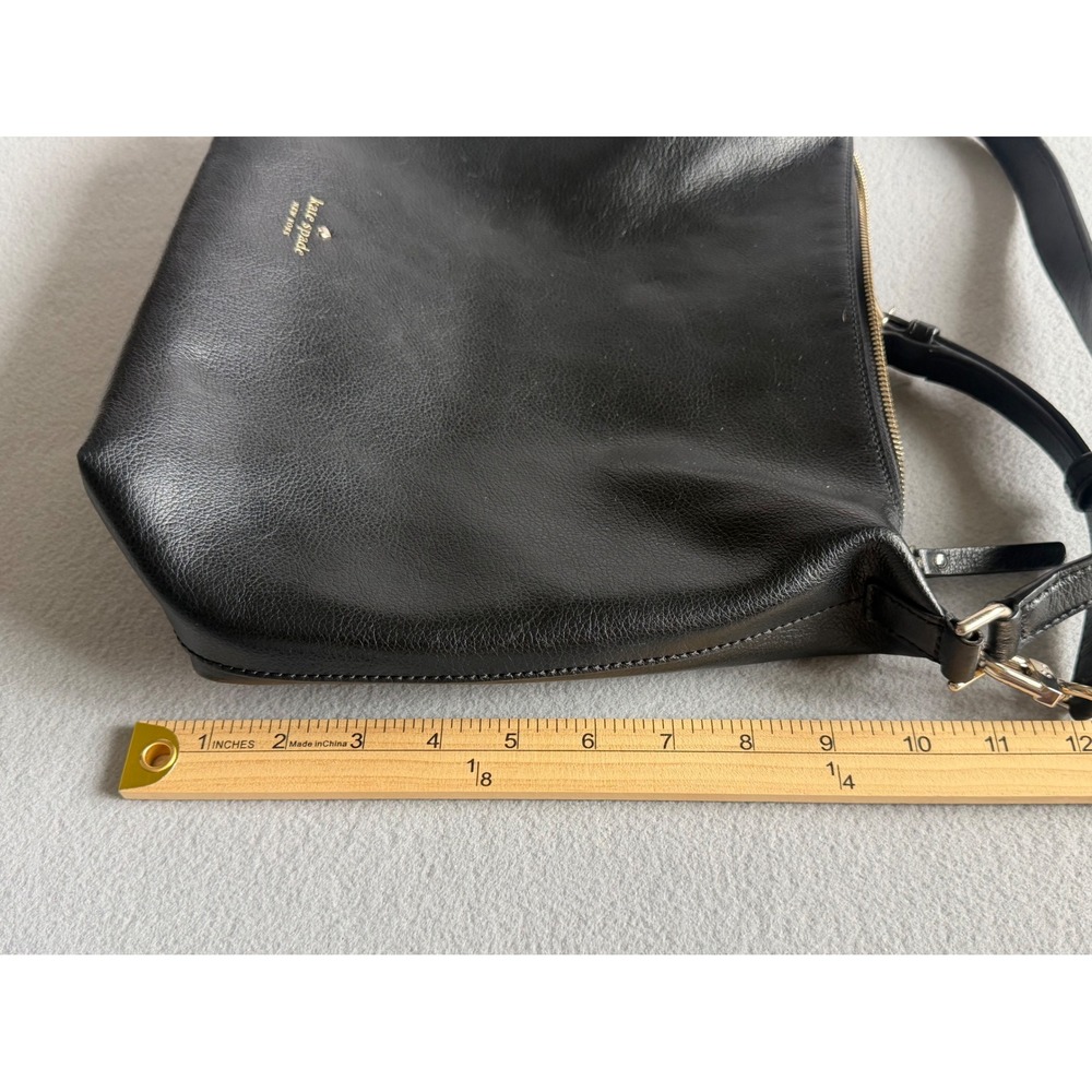 Kate Spade New York Black Pebbled Leather Crossbody Bag Gold Hardware - Picture 2 of 10